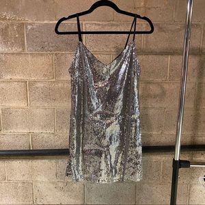 Wild Fable silver sequin dress new with tags
